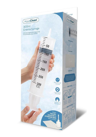 Aquaclean 300cc Enema Syringe - Clear