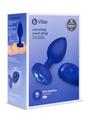 B-Vibe Vibrating Jewel Plug Rechargeable Silicone Anal Plug with Remote