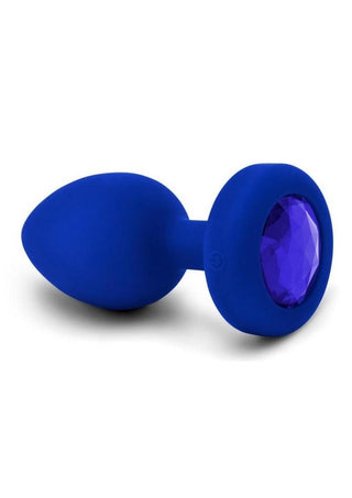 B-Vibe Vibrating Jewel Plug Rechargeable Silicone Anal Plug with Remote