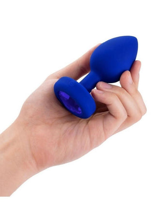 B-Vibe Vibrating Jewel Plug Rechargeable Silicone Anal Plug with Remote