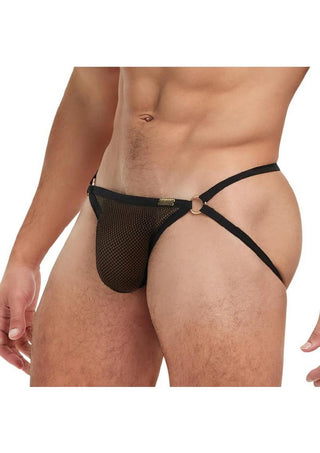 Banana Cabana Jock Mesh - Black - Large/Medium