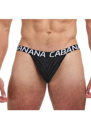 Banana Cabana Poly Jock - Black - Large/Medium