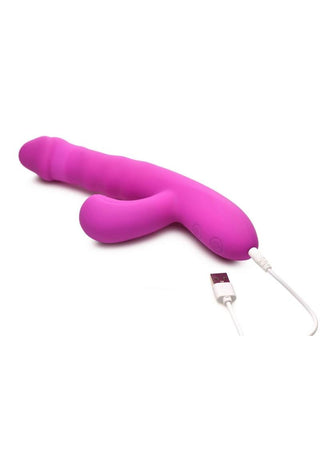 Bang! Thrusting and Sucking Rechargeable Silicone Rabbit Vibrator