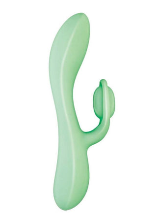 Blaze Romantic Rechargeable Silicone Vibrator - Aqua/Blue