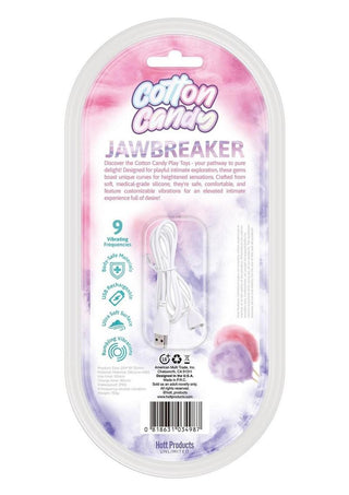 Cotton Candy Jawbreaker Rechargeable Silicone Vibrator with Clitoral Stimulator