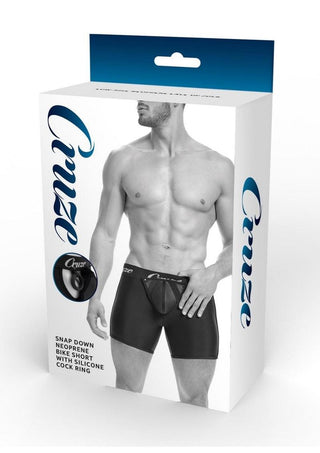 Cruze High Bar Zipper Trunk with Cock Ring - Black - Medium/Small