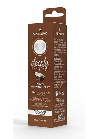 Deeply Love You Throat Relaxing Spray Chocolate Coconut - 1oz