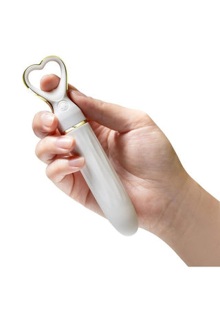 Delice Heartthrob Rechargeable Silicone Vibrator - White Bouquet