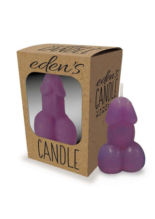 Eden's Candle Vanilla Scented Penis - Eggplant Purple/Purple