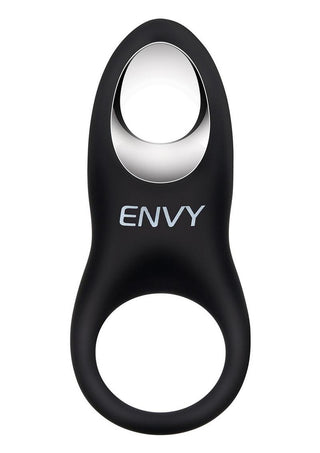 Envy Toys Imprint Textured Rechargeable Silicone Stamina Ring - Black