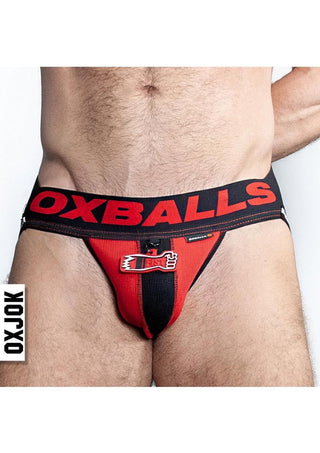 Fister 3d Rubber Fist Jock - Black/Red - Medium