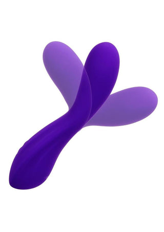 Flex Bend and Hold Rumbler Rechargeable Silicone Vibrator - Purple