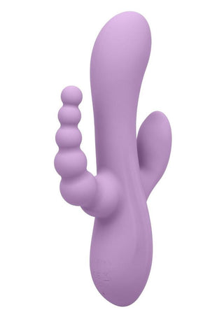 Flex Bend and Hold Triple Rumbler Rechargeable Silicone Vibrator