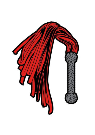 Flogger Enamel Pin - Grey/Red