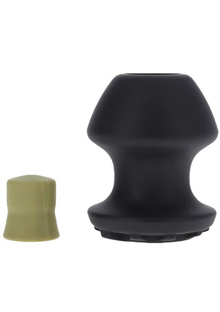 Fort Troff Kum Keeper Silicone Open End Anal Plug - Black - Small