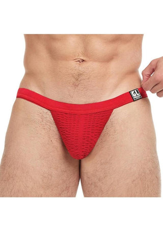 Goal Line Low Rise Jockstrap - Red - Large/XLarge