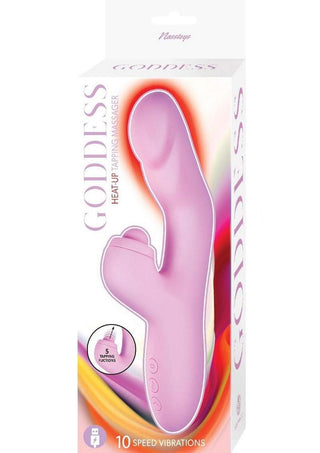 Goddess Heat Up Rechargeable Silicone Tapping Massager - Lavender/Purple