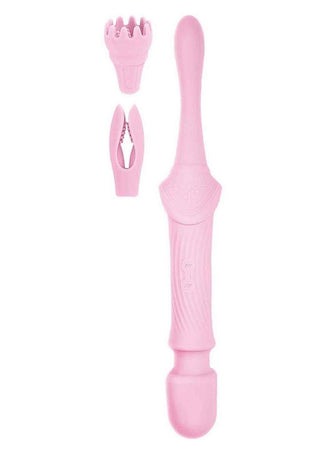 Goddess Pink Elegance Rechargeable Silicone Duel End Massager