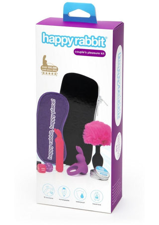 Happy Rabbit Couples Rechargeable Silicone Pleasure Kit - Pink/Purple - 7 Piece