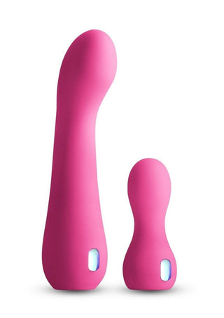 Inya Couplet Rechargeable Silicone Vibrators - Pink - 2pc/Set