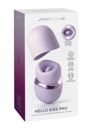 Jimmyjane Hello Kiss Pro Rechargeable Silicone Clitoral Stimulator - Lavender/Purple