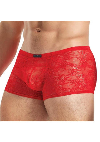 Lace King Lace Boxers - Red - Large/XLarge