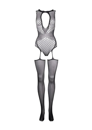 Le Desir Contrast Suspender Bodystocking