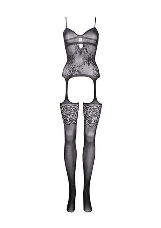 Le Desir Suspender Rhinestone Bodystocking