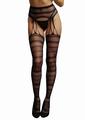 Le Desir Suspender Striped Pantyhose