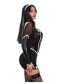 Leg Avenue Holy Hottie Set Boned Garter Dress with Cross Accents and Nun Habit