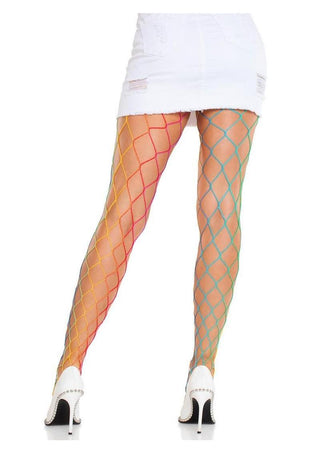 Leg Avenue Rainbow Fence Net Tights