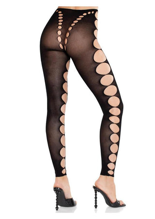 Leg Avenue Seamless Opaque Cut-Out Footless Tights