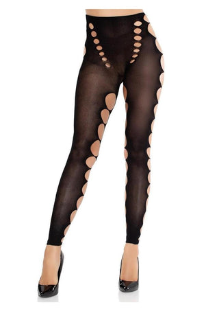 Leg Avenue Seamless Opaque Cut-Out Footless Tights