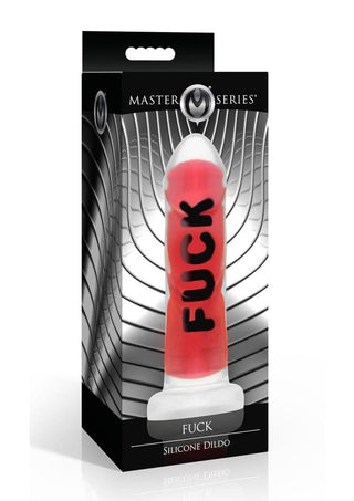 Master Series Fuck Silicone Dildo - Black/Clear/Red