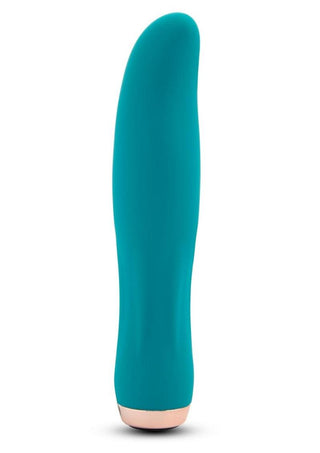 Nu Sensuelle Bella Velvet Touch with Turbo Rechargeable Silicone Vibrator - Green/Rose Gold