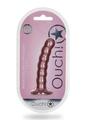 Ouch! Beaded G-Spot Silicone Dildo 5in - Metallic