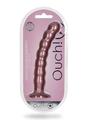 Ouch! Beaded G-Spot Silicone Dildo 8in - Metallic