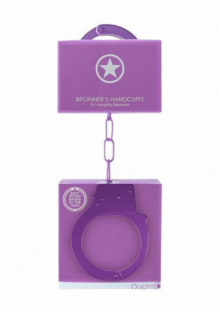 Ouch! Beginners Handcuffs - Metal/Purple