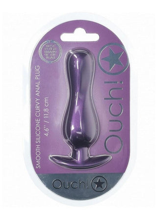 Ouch! Curvy Anal Plug Silicone - Metallic - Purple