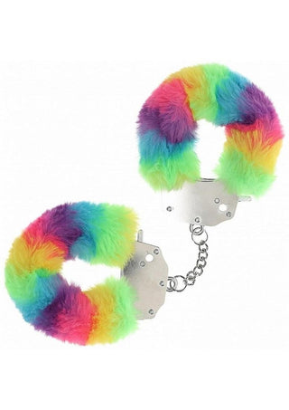 Ouch! Heavy-Duty Fluffy Handcuffs - Multicolor 1 - Multicolor