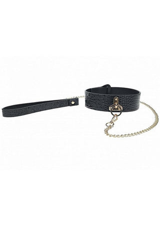 Ouch! Rome Collection Collar with Leash - Black