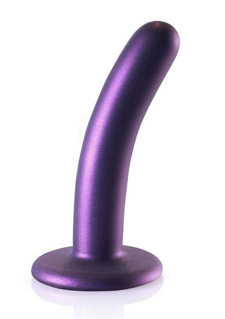 Ouch! Smooth G-Spot Silicone Dildo 5in - Metallic - Purple