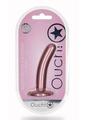 Ouch! Smooth G-Spot Silicone Dildo 5in - Metallic