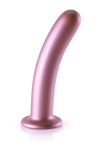 Ouch! Smooth G-Spot Silicone Dildo 7in - Metallic - Rose Gold