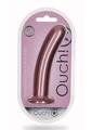 Ouch! Smooth G-Spot Silicone Dildo 7in - Metallic