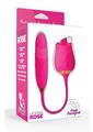 Pink Pussycat Vibrating Licking Rechargeable Silicone Rose with Remote