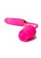 Pink Pussycat Vibrating Licking Rechargeable Silicone Rose with Remote