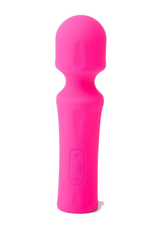 Pink Pussycat Vibrating Mini Wand Rechargeable Massager - Pink