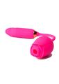 Pink Pussycat Vibrating Thrusting Rechargeable Silicone Rose with Remote