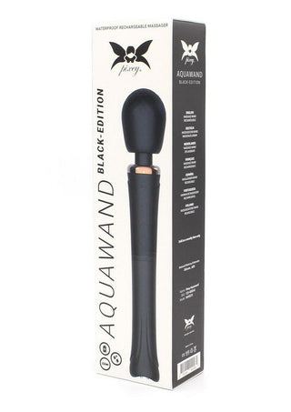 Pixey Aquawand Rechargeable Silicone Body Wand - Black Edition